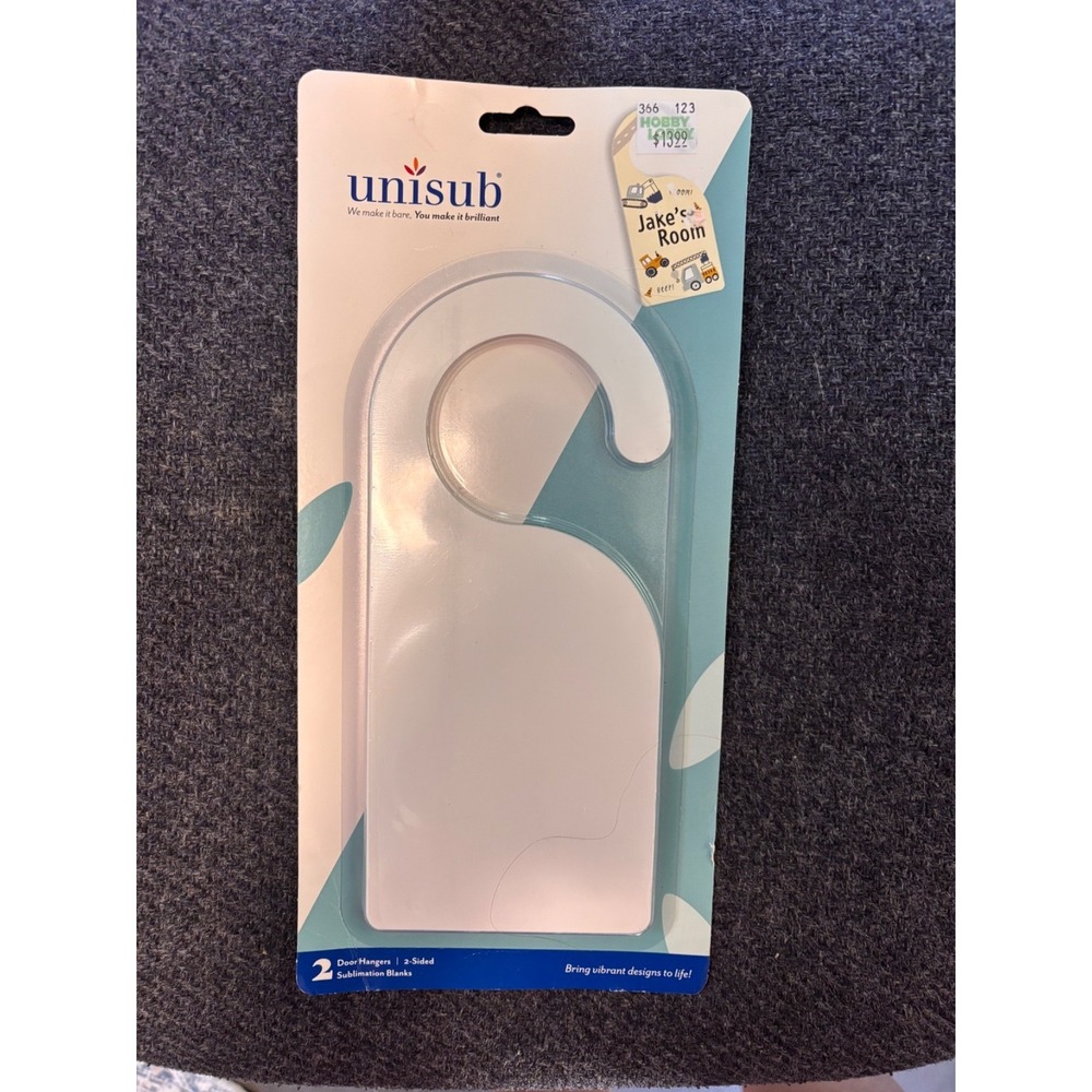 Unisub 2-Sided Sublimation Blanks Door Hangers (2 pack)